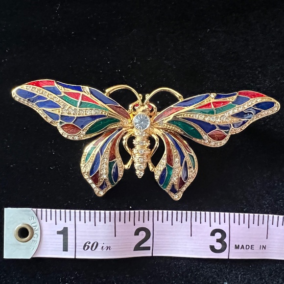 Vintage Camrose & Kross JBK Jackie Kennedy collecting lion butterfly brooch - Picture 4 of 5